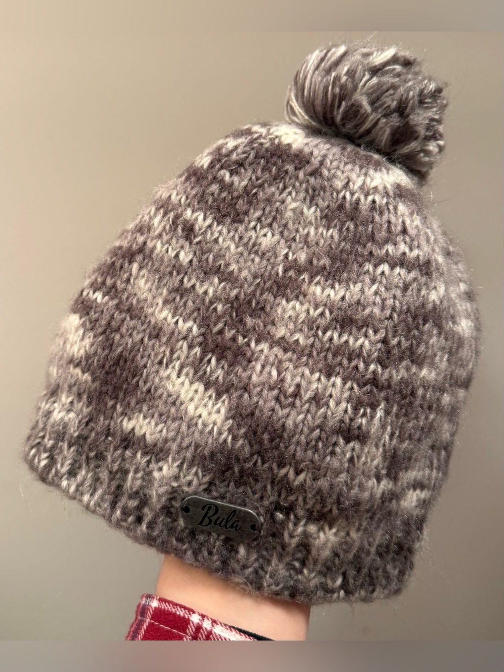 Bula Kids Marled Gray Pom Beanie